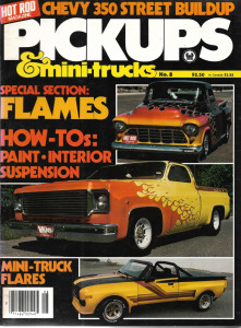 PICKUPS & MINI-TRUCKS 1980 NO 8 - FLAMES, PAINT, INTERIOR, SUSPENSIONS